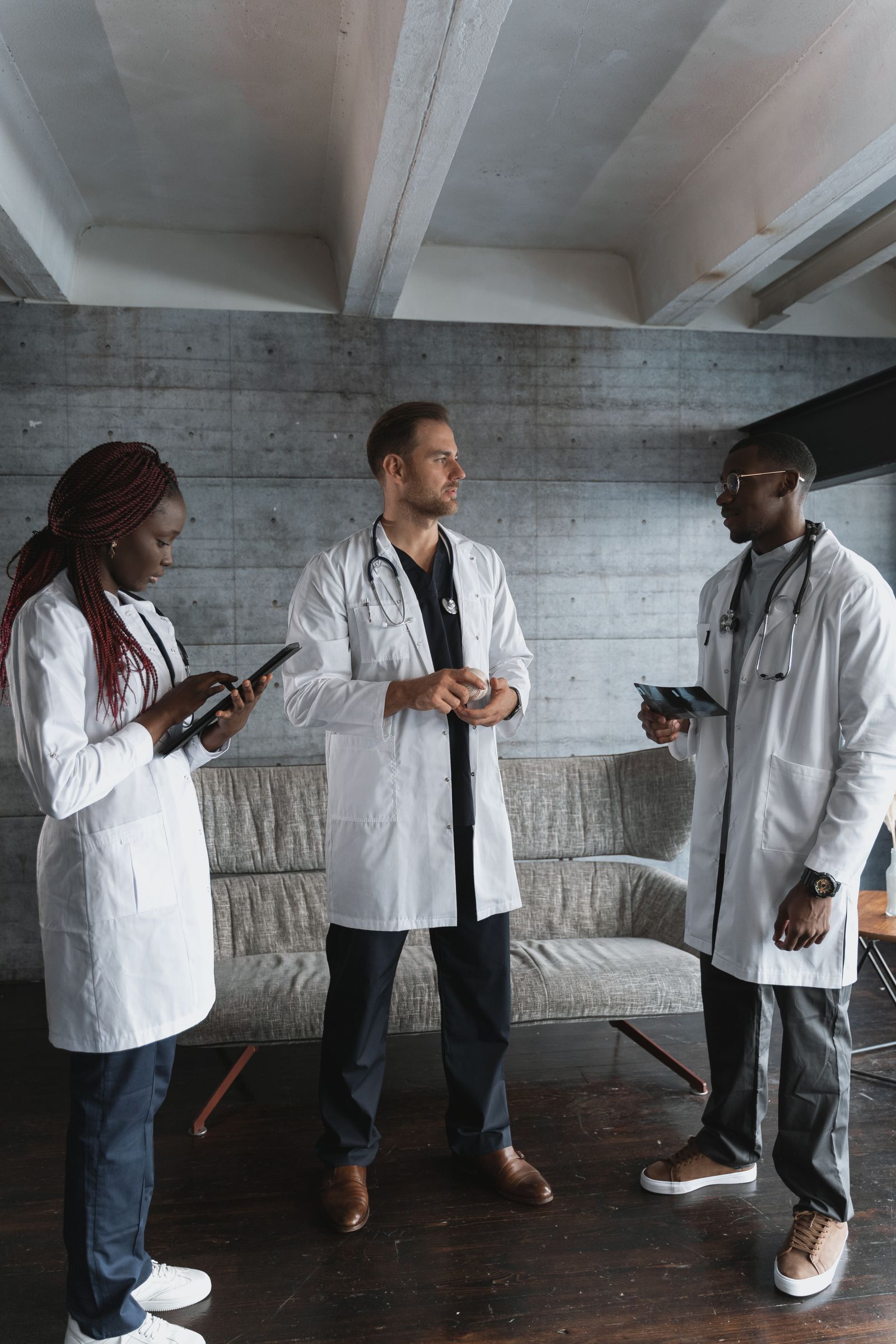 A clinical team discussing coordinated care